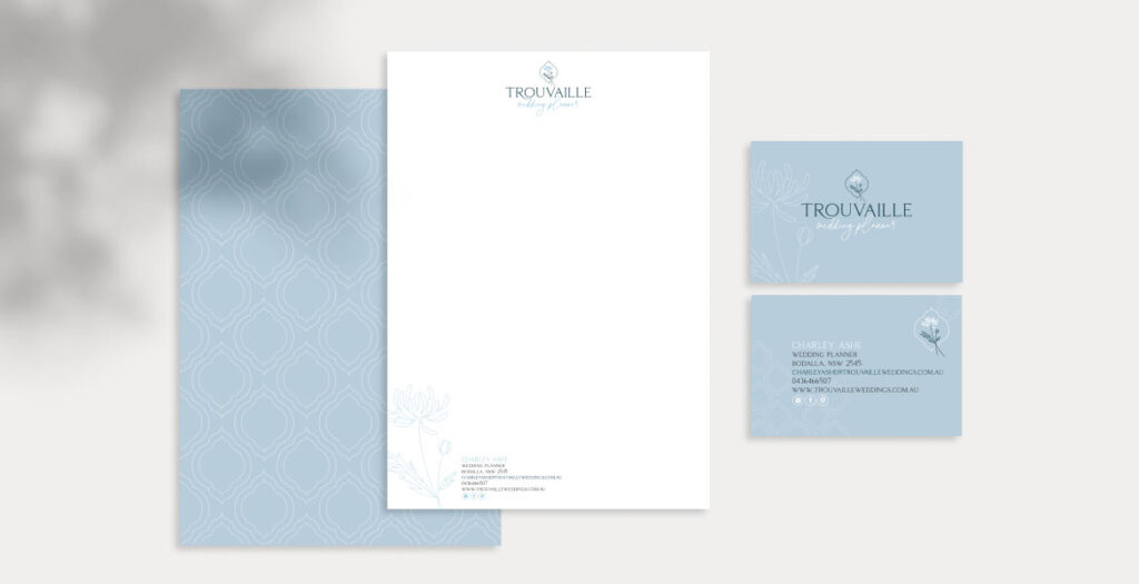 Stationery design for Trouvaille Wedding Planner